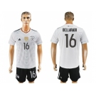 Germany #16 Bellarabi White Home Soccer Country Jersey