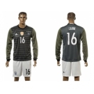 Germany #16 Lahm Away Long Sleeves Soccer Country Jersey