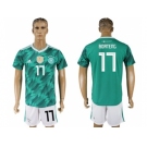 Germany #17 Boateng Away Soccer Country Jersey