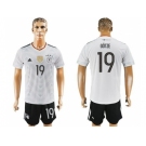 Germany #19 Gotze White Home Soccer Country Jersey