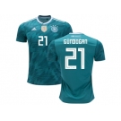 Germany #21 Gundogan Away Soccer Country Jersey