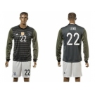 Germany #22 Leno Away Long Sleeves Soccer Country Jersey