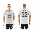 Germany #22 Leno White Home Soccer Country Jersey