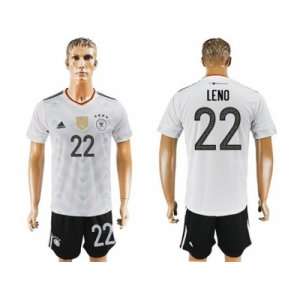 Germany #22 Leno White Home Soccer Country Jersey