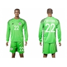 Germany #22 Ter Stegen Green Goalkeeper Long Sleeves Soccer Country Jersey2