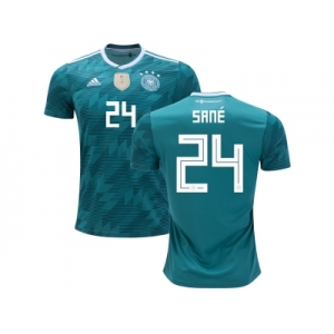 Germany #24 Sane Away Soccer Country Jersey