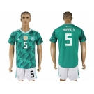 Germany #5 Hummels Away Soccer Country Jersey