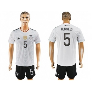 Germany #5 Hummels White Home Soccer Country Jersey