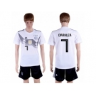 Germany #7 Draxler White Home Soccer Country Jersey