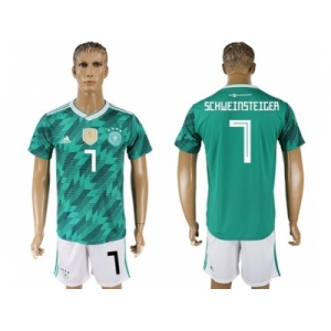 Germany #7 Schweinsteiger Away Soccer Country Jersey