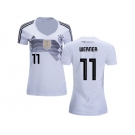 Women Germany #11 Werner White Home Soccer Country Jersey