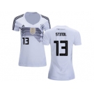 Women Germany #13 Stindl White Home Soccer Country Jersey