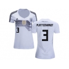 Women Germany #3 Plattenhardt White Home Soccer Country Jersey