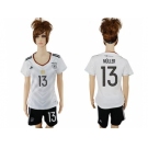 Women's Germany #13 Muller White Home Soccer Country Jersey1