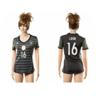 Women's Germany #16 Lahm Away Soccer Country Jersey1