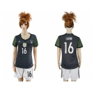 Women's Germany #16 Lahm Away Soccer Country Jersey