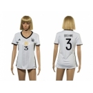 Women's Germany #3 Brehme White Home Soccer Country Jersey