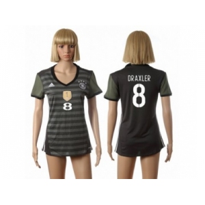 Women's Germany #8 Draxler Away Soccer Country Jersey1