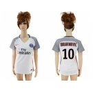 Women's Paris Saint-Germain #10 Ibrahimovic Sec Away Soccer Club Jersey