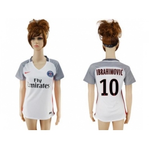 Women's Paris Saint-Germain #10 Ibrahimovic Sec Away Soccer Club Jersey