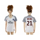 Women's Paris Saint-Germain #21 Ben Arfa Sec Away Soccer Club Jersey