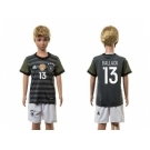 Germany #13 Ballack Away Kid Soccer Country Jersey