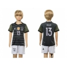 Germany #13 Muller Away Kid Soccer Country Jersey