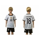 Germany #18 Klinsmann White Home Kid Soccer Country Jersey