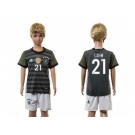 Germany #21 Lahm Away Kid Soccer Country Jersey