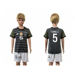 Germany #5 Hummels Away Kid Soccer Country Jersey