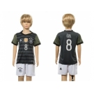 Germany #8 Ozil Away Kid Soccer Country Jersey
