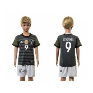 Germany #9 Schurrle Away Kid Soccer Country Jersey