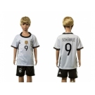 Germany #9 Schurrle White Home Kid Soccer Country Jersey