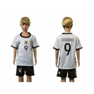 Germany #9 Schurrle White Home Kid Soccer Country Jersey