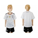 Germany Blank White Home Kid Soccer Country Jersey