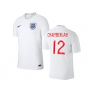 England #12 Chamberlain Home Thai Version Soccer Country Jersey