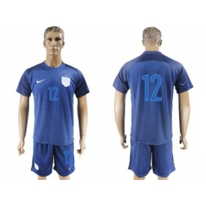 England #12 Clyne Away Soccer Country Jersey