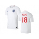 England #18 Young Home Thai Version Soccer Country Jersey