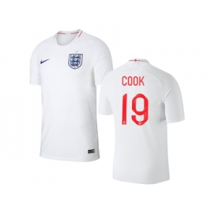 England #19 Cook Home Thai Version Soccer Country Jersey
