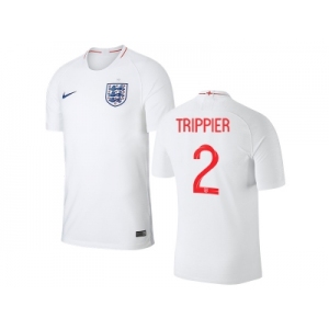 England #2 Trippier Home Thai Version Soccer Country Jersey