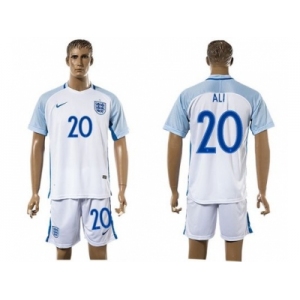 England #20 ALI Home Soccer Country Jersey