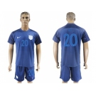 England #20 Ali Away Soccer Country Jersey