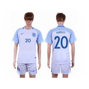 England #20 Barkley Home Soccer Country Jerse