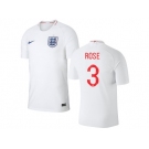 England #3 Rose Home Thai Version Soccer Country Jersey