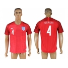 England #4 Gerrard Away Soccer Country Jersey