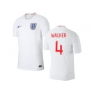 England #4 Walker Home Thai Version Soccer Country Jersey