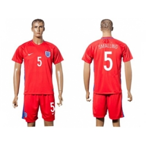 England #5 Smalling Away Soccer Country Jersey1