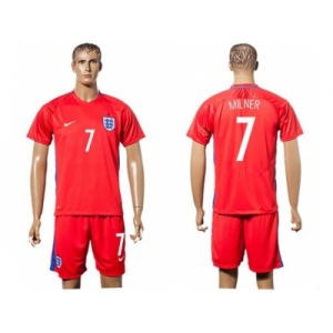 England #7 Milner Away Soccer Country Jersey1