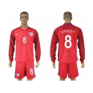 England #8 Barkley Away Long Sleeves Soccer Country Jersey