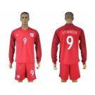 England #9 Sturridge Away Long Sleeves Soccer Country Jersey